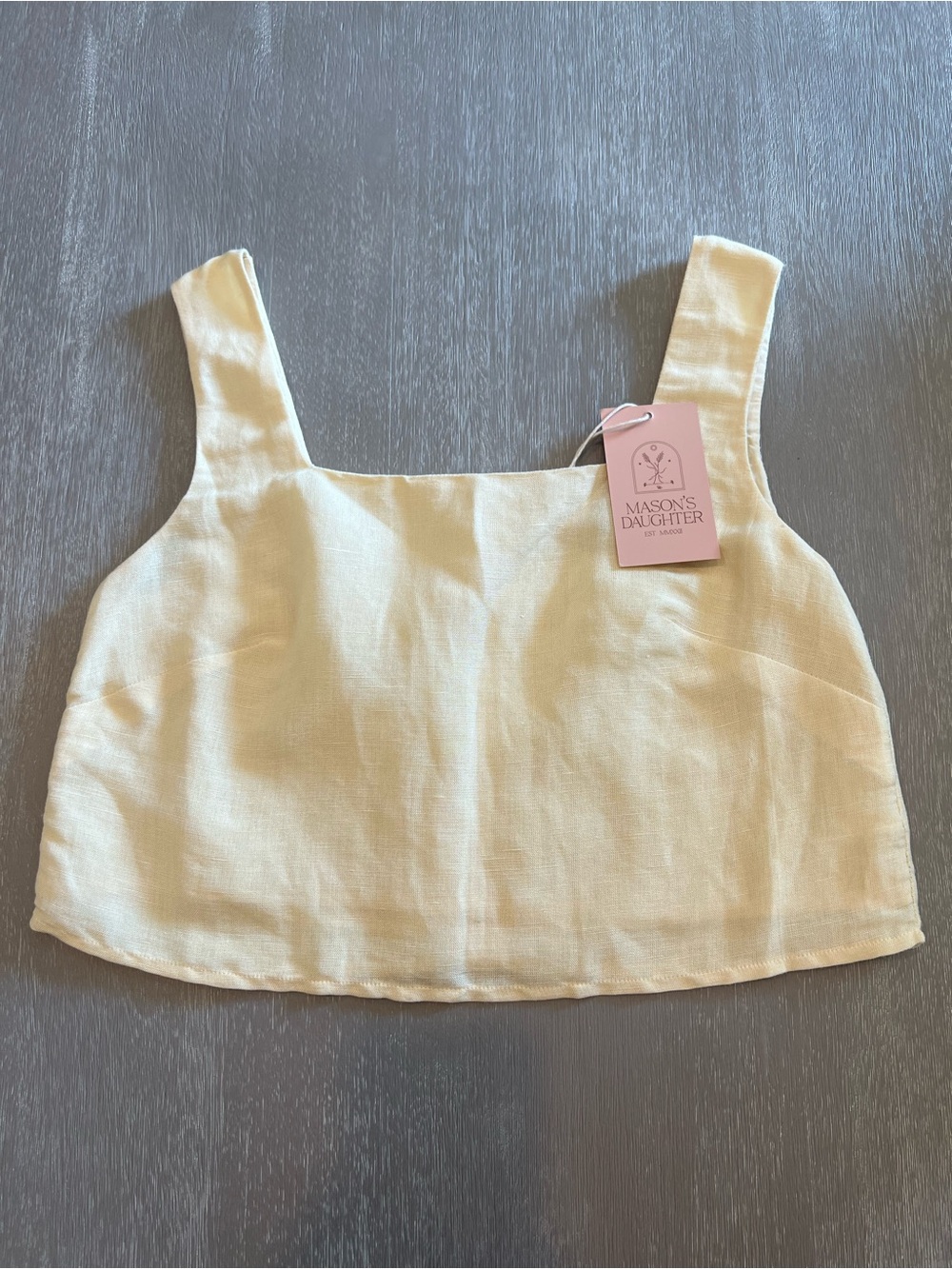 NEW Masons Daughter yellow Tank crop Top size XS